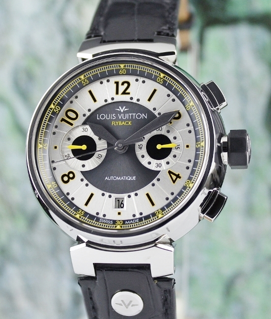 (image for) LOUIS VUITTON TAMBOUR VOLEZ CHRONOGRAPH WITH FLYBACK WATCH / Q1028